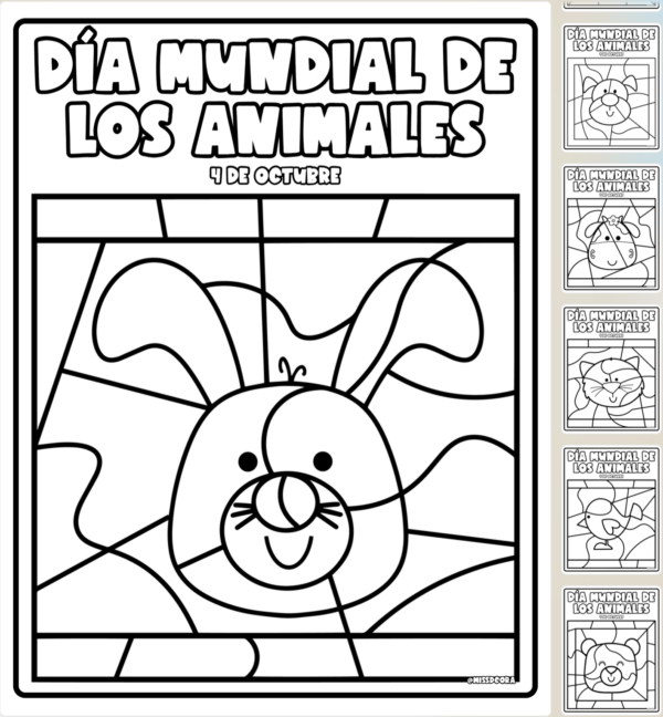 Colorea: DÍA DE LOS ANIMALES
